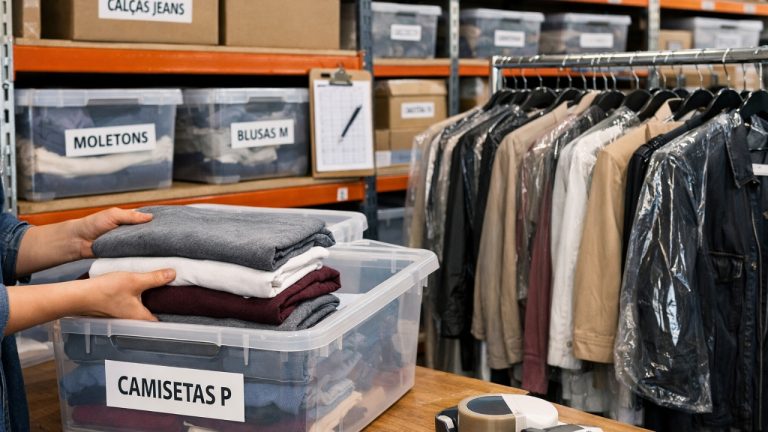 Como armazenar roupas corretamente no estoque