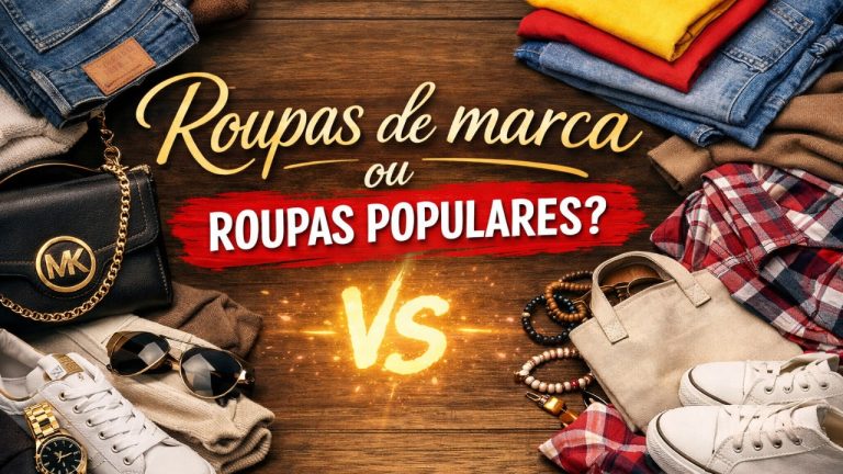 Roupas de marca ou roupas populares